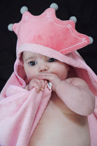 Princess Crown Hooded Baby Bath Towel